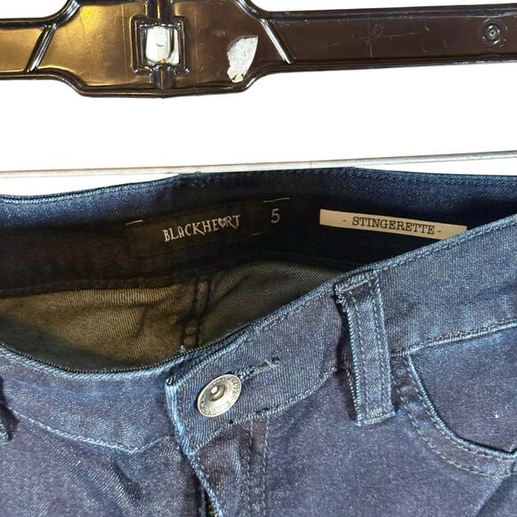Blackheart Hot Topic NWT Women's Junior 5 Indigo Stingerette Super Skinny Jeans - Picture 5 of 12